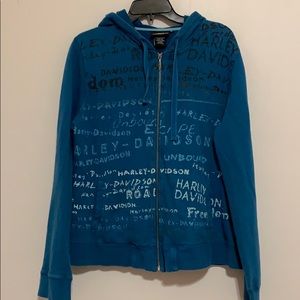Harley Davidson zip-up hooded sweatshirt size XL